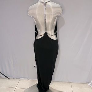 Aqua Bling Back Dress (L) NWT